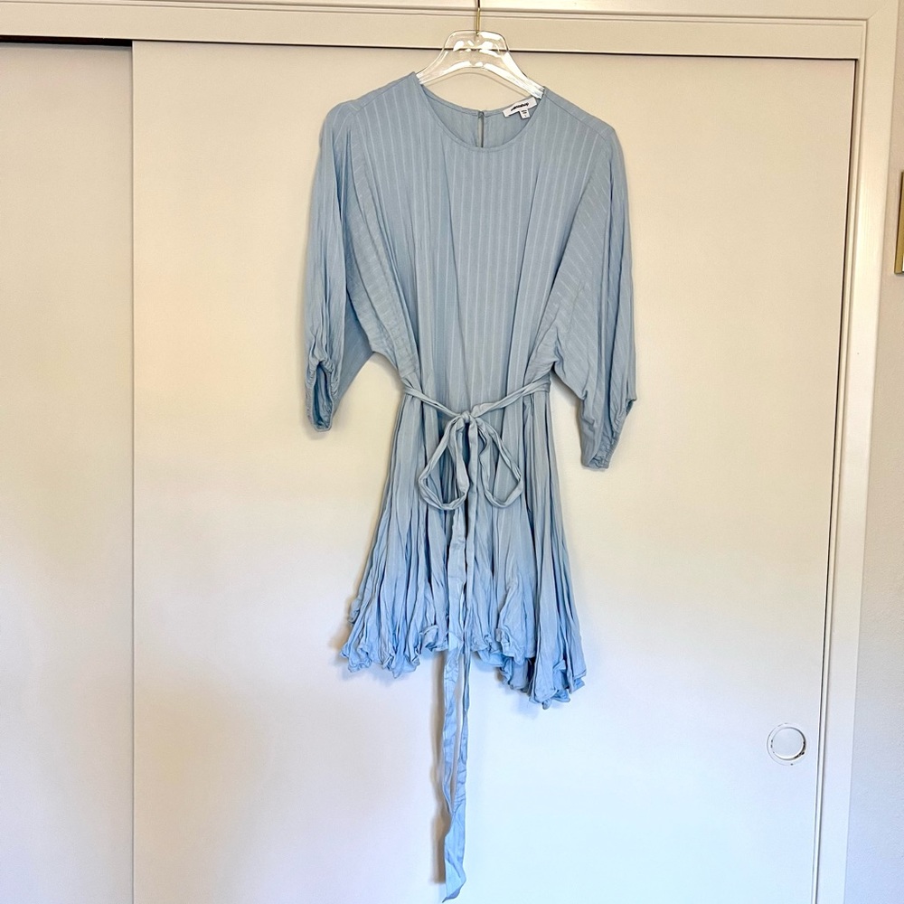 Baby Blue Mini Fit & Flare Dress